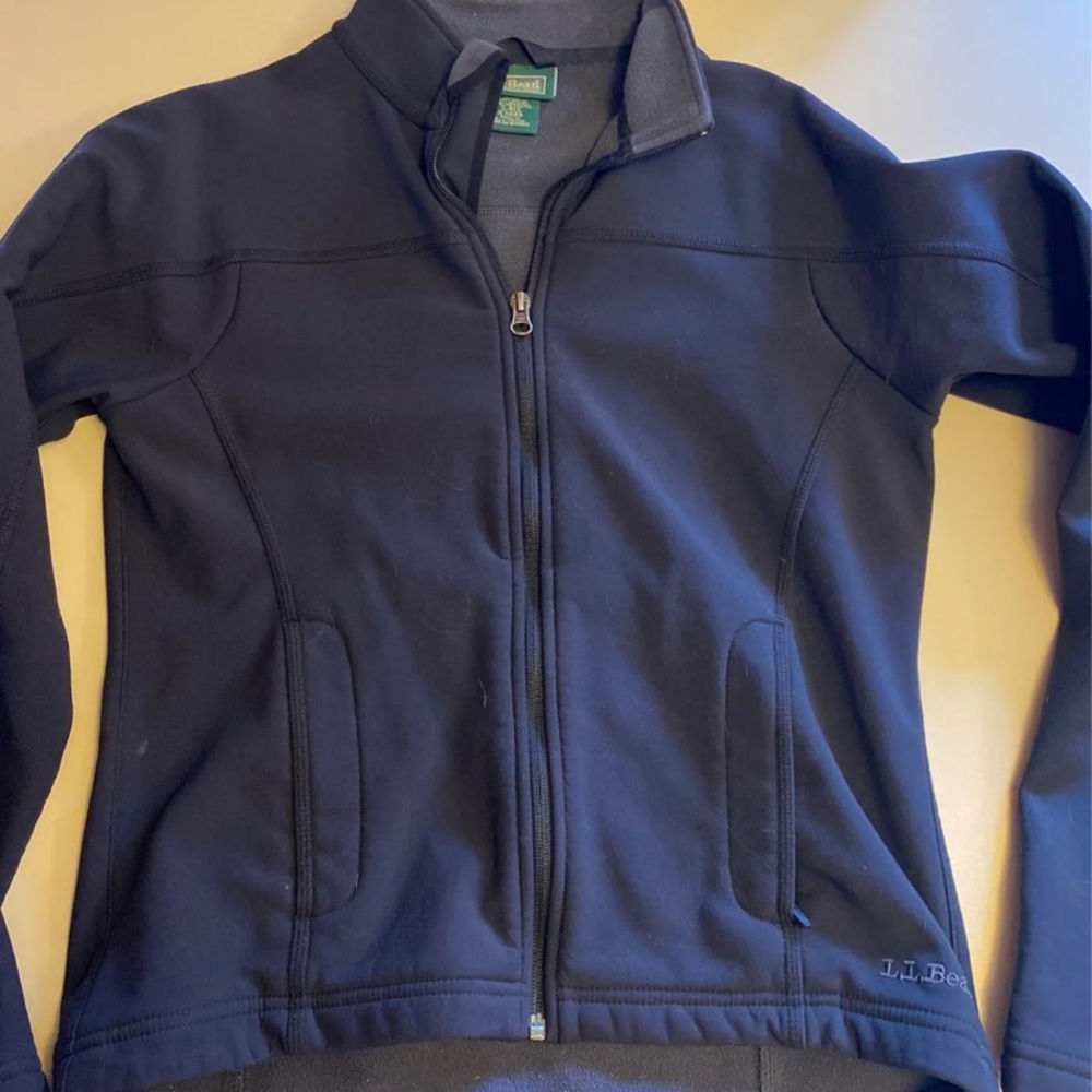 LL Bean Shell Jacket Small Black